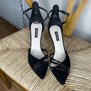 Nine West Woman’s Black Taunt Ankle Strap Stiletto Pump